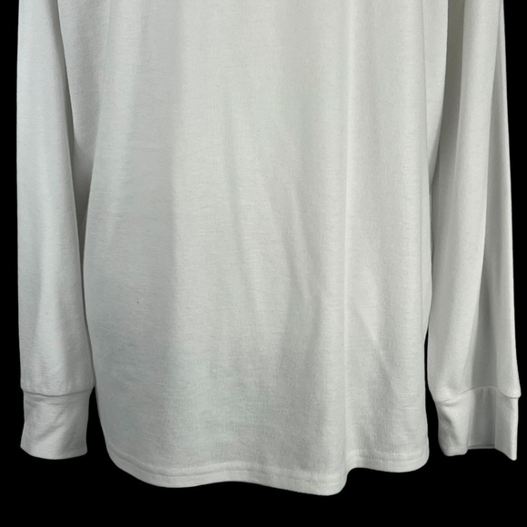 V-NECK EYELASH LACE TRIM WOMEN'S LONG SLEEVED TUNIC/TOP - Picture 5 of 9